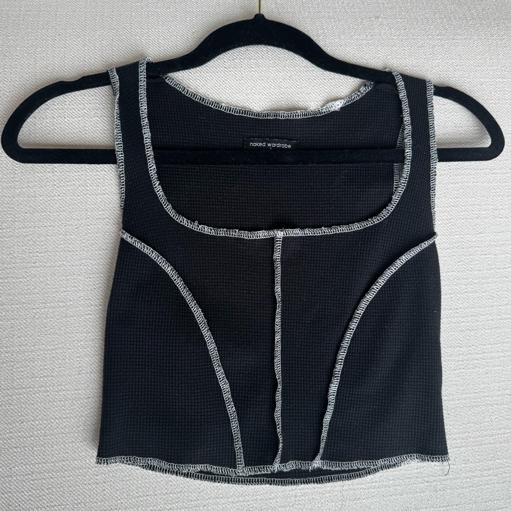 Naked Wardrobe Black Crop Top